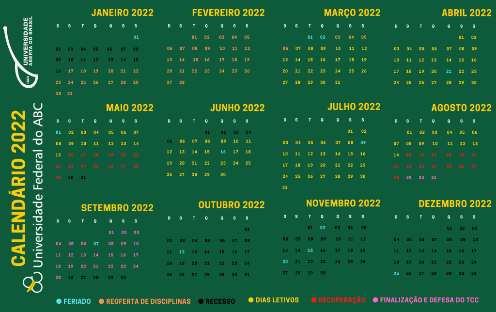 Calendário 2022